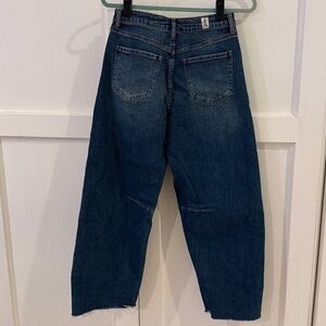 Altar'd State women’s barrel Dark Blue Denim Jeans size 27